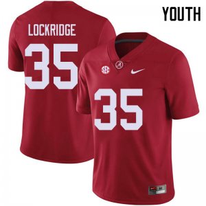 NCAA Youth Alabama Crimson Tide #35 De'Marquise Lockridge Stitched College 2018 Nike Authentic Red Football Jersey AU17U50AC